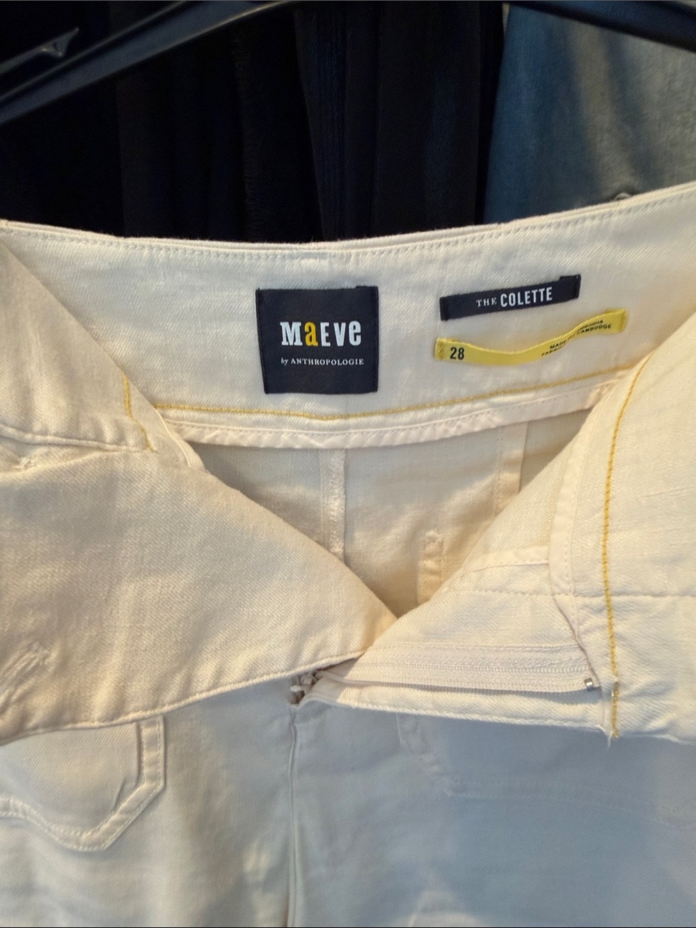 Anthropologie Maeve The Colette Men’s Cream Chinos